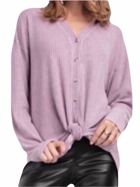 EASEL thermal tunic top S purple